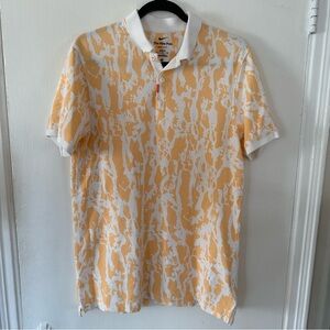 Nike The Polo Golf Tee Dri-Fit Pale Orange/White Mens Medium TALL CU9541-714